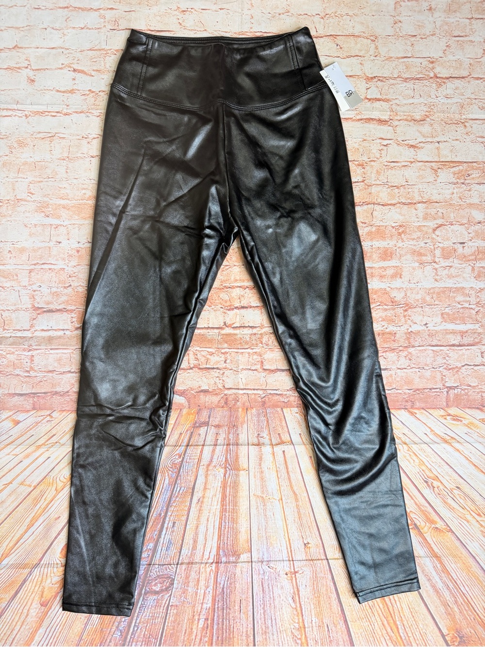 bp Black Faux Leather-Look Leggings